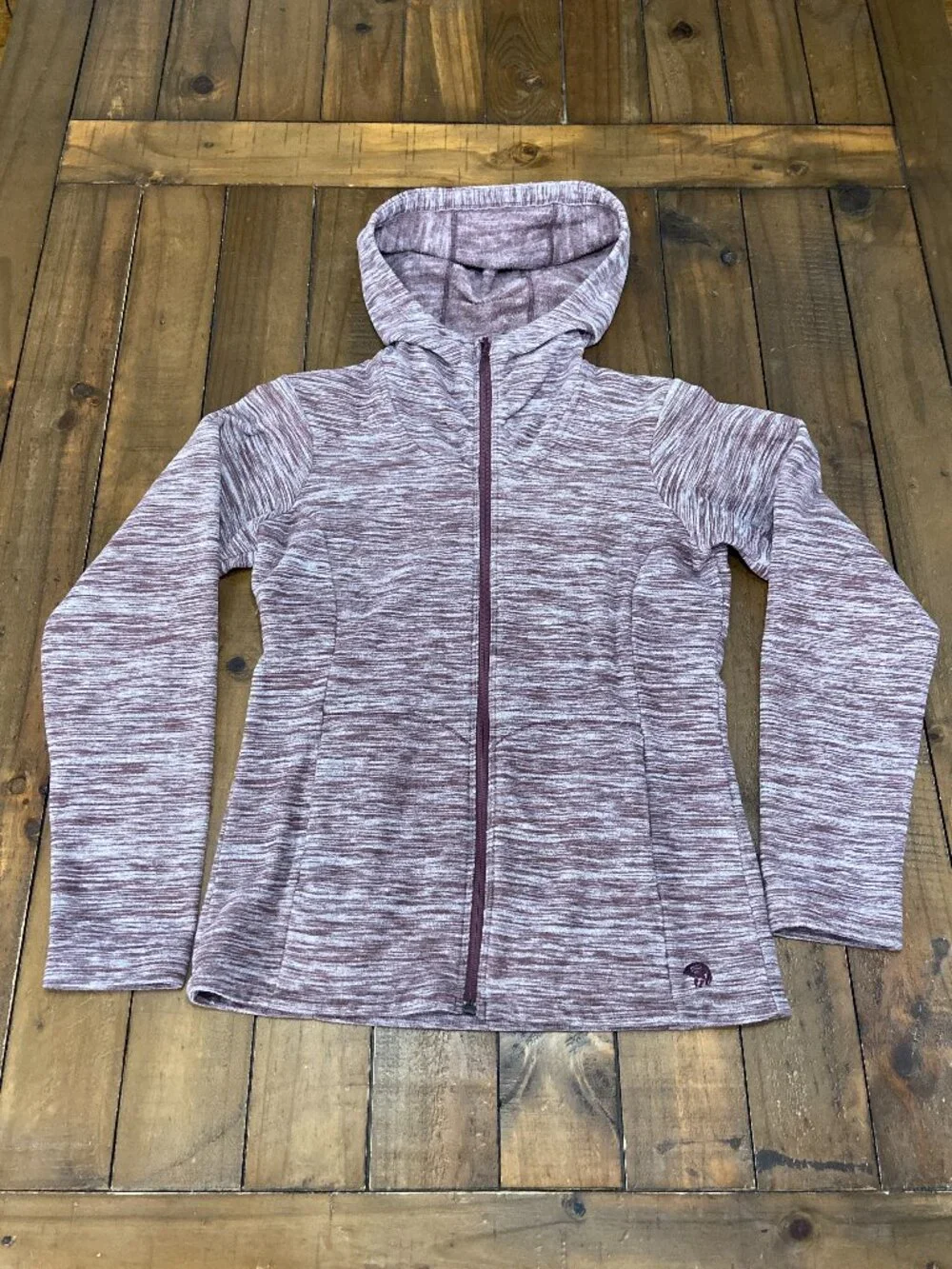Mountain Hardwear‎ Maroon Heather Fleece Full-Zip - XS